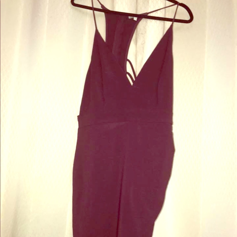 Strappy Burgundy Dress